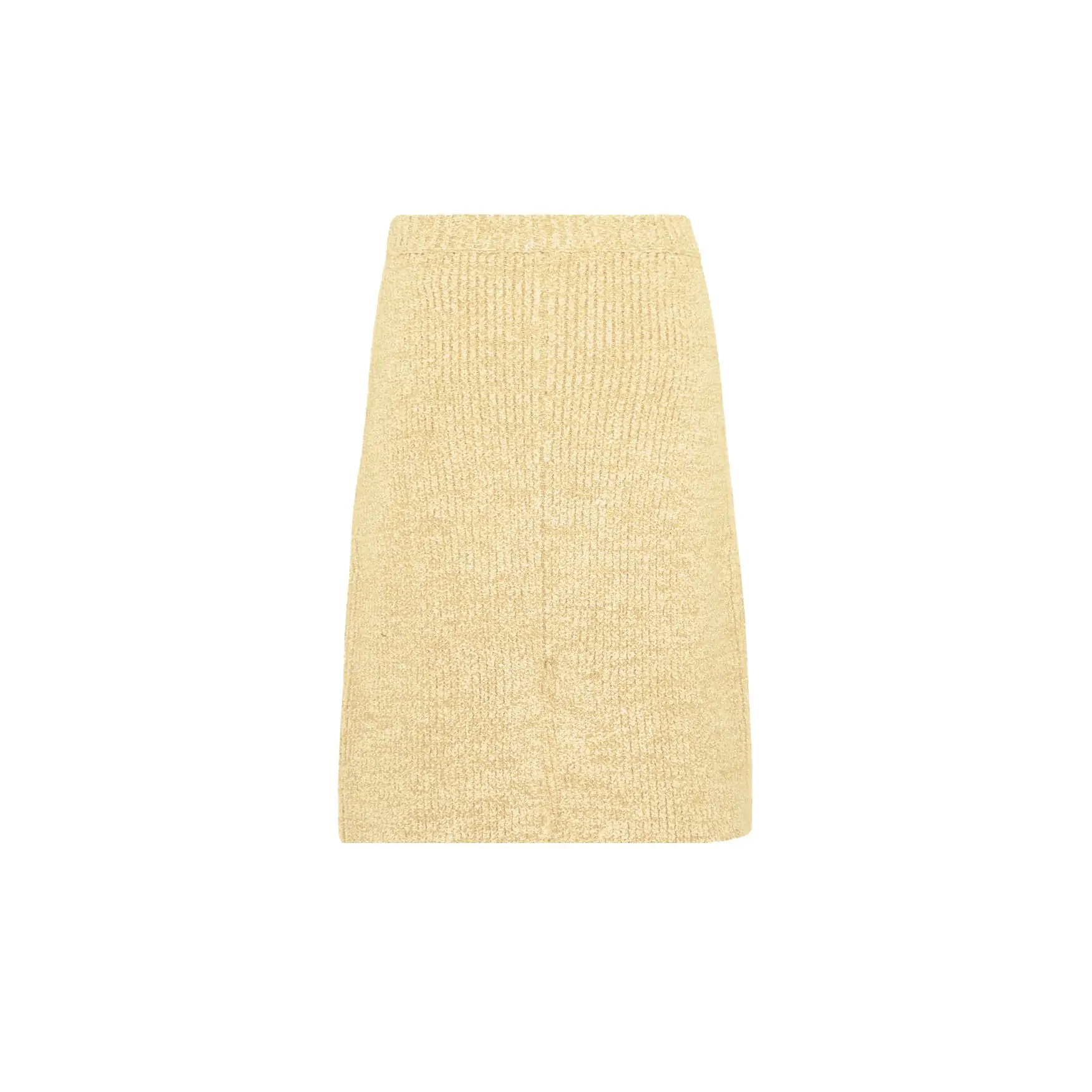 MONLAIN YELLOW COTTON SHORT SKIRT