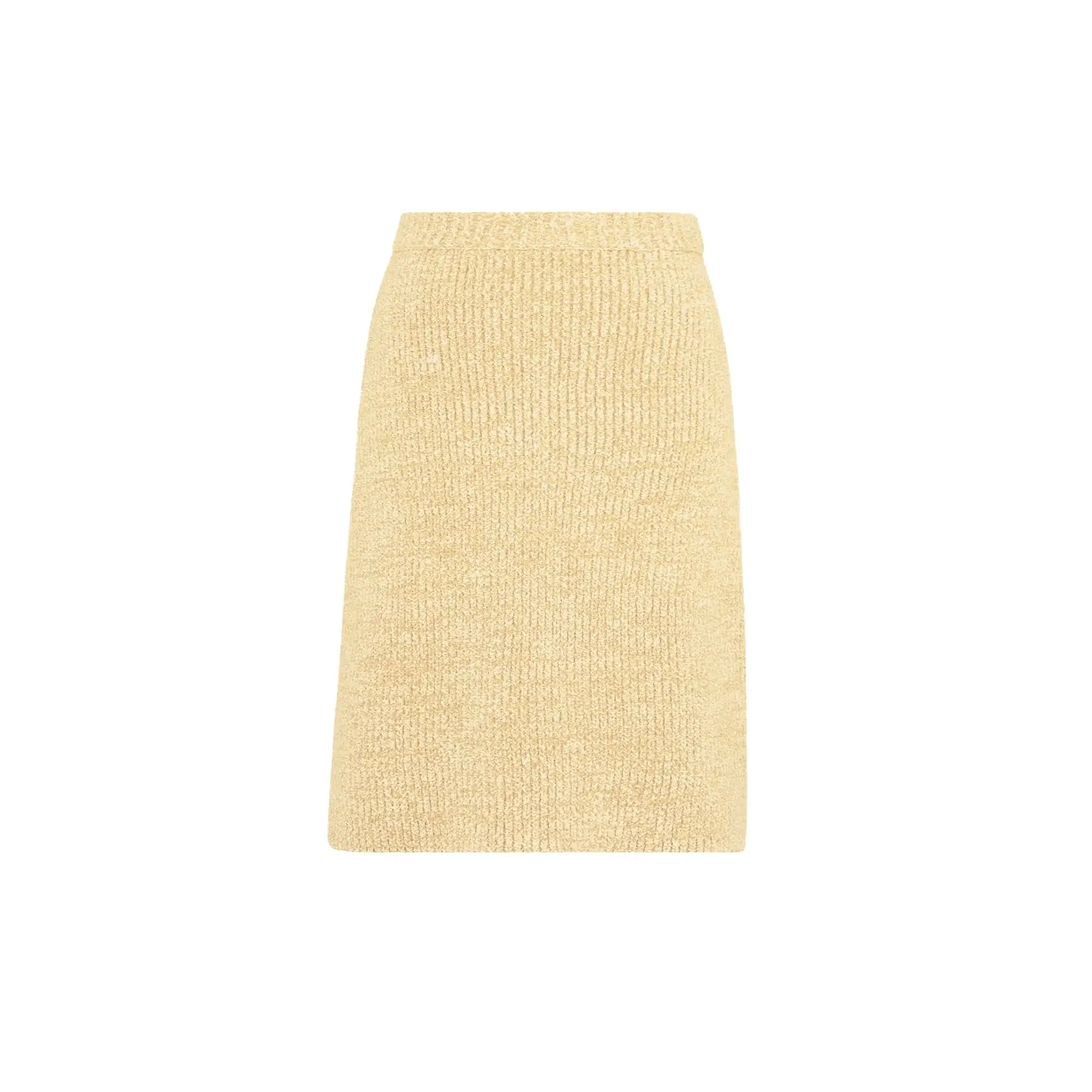 MONLAIN YELLOW COTTON SHORT SKIRT